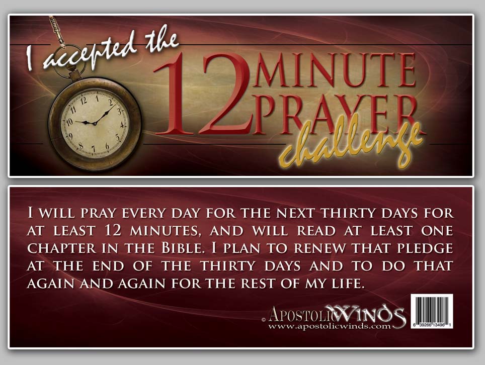 12 Minute Prayer Challenge Bookmark